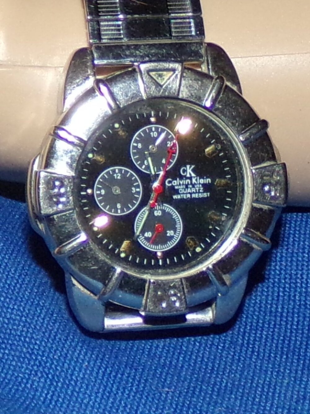 Vintage 1638 Calvin Klein Men's Chronograph Watch - Made In The USA